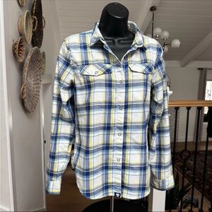 Rabbit High Country Flannel Shirt - Women's Small Plaid Long Sleeve Hiking Top